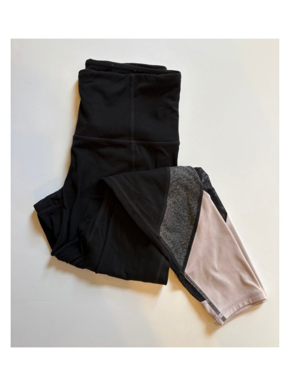 Athleta high rise black color block leggings